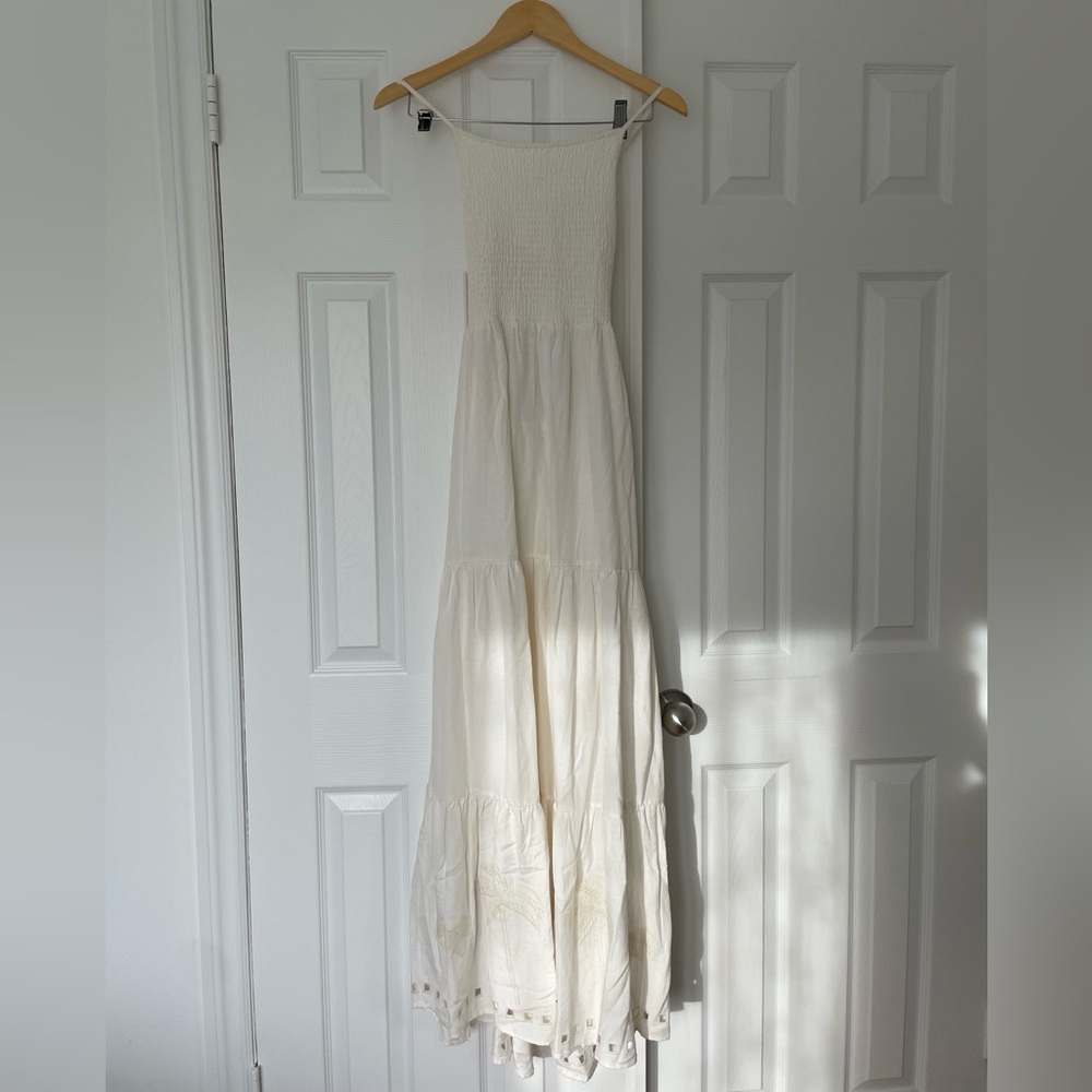 Rip Curl Cream Tiered Maxi Dress